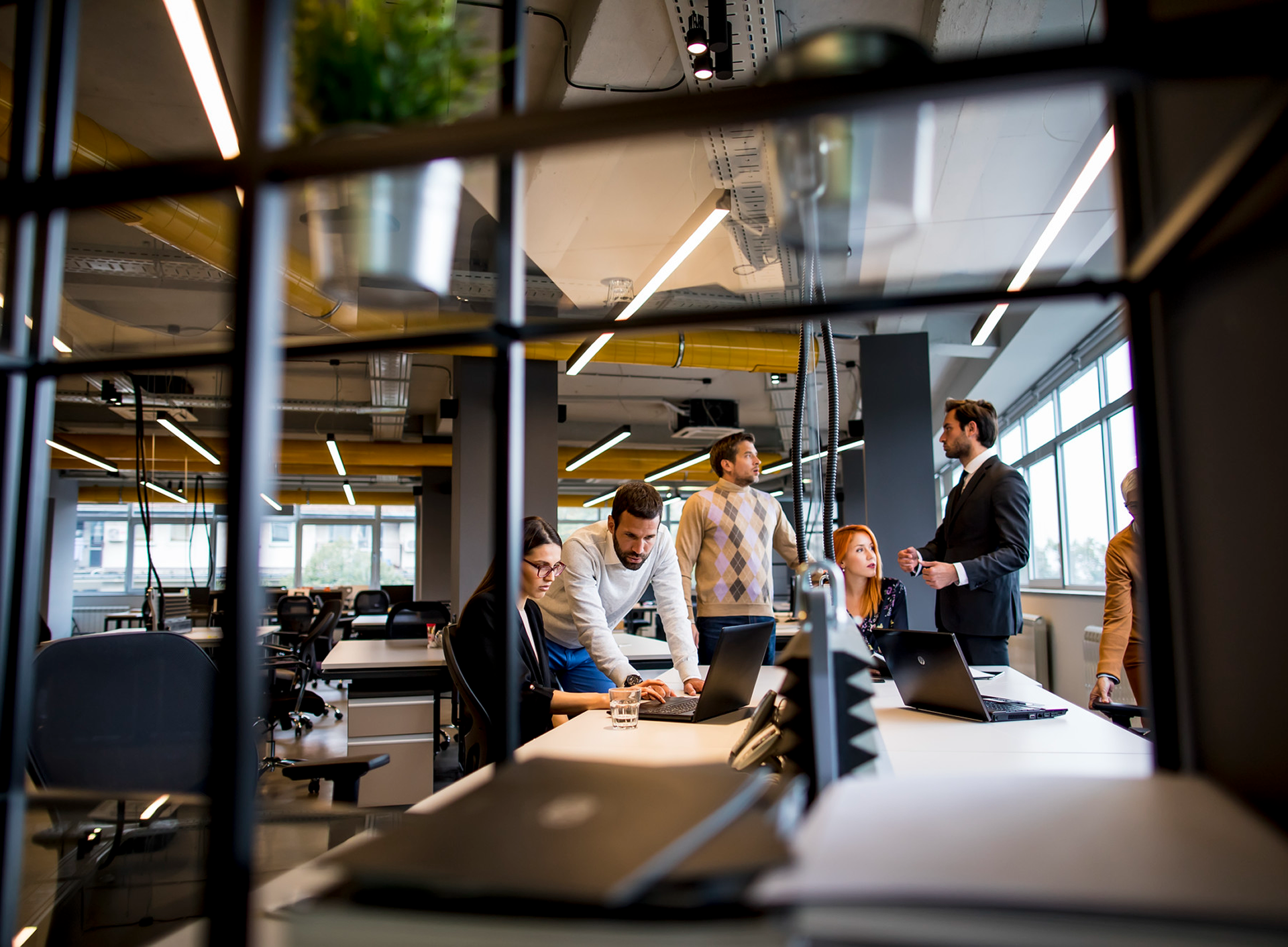 People working in an office