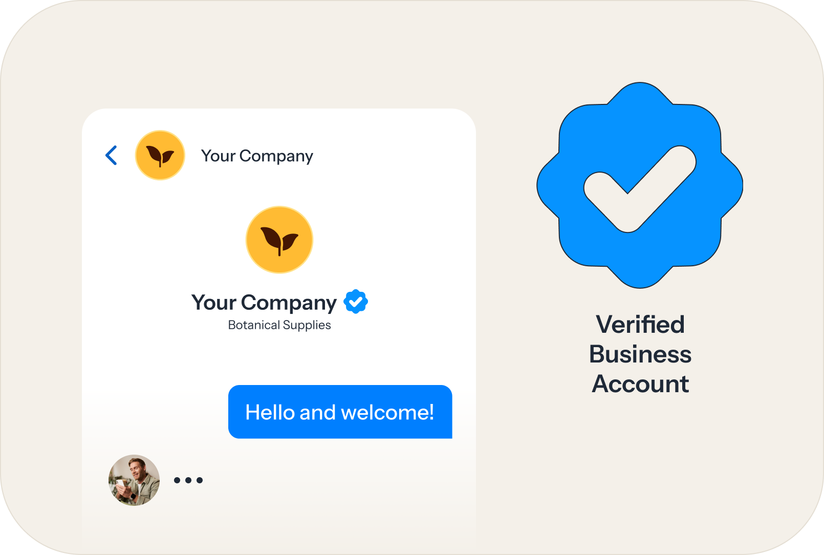 Verified business account image