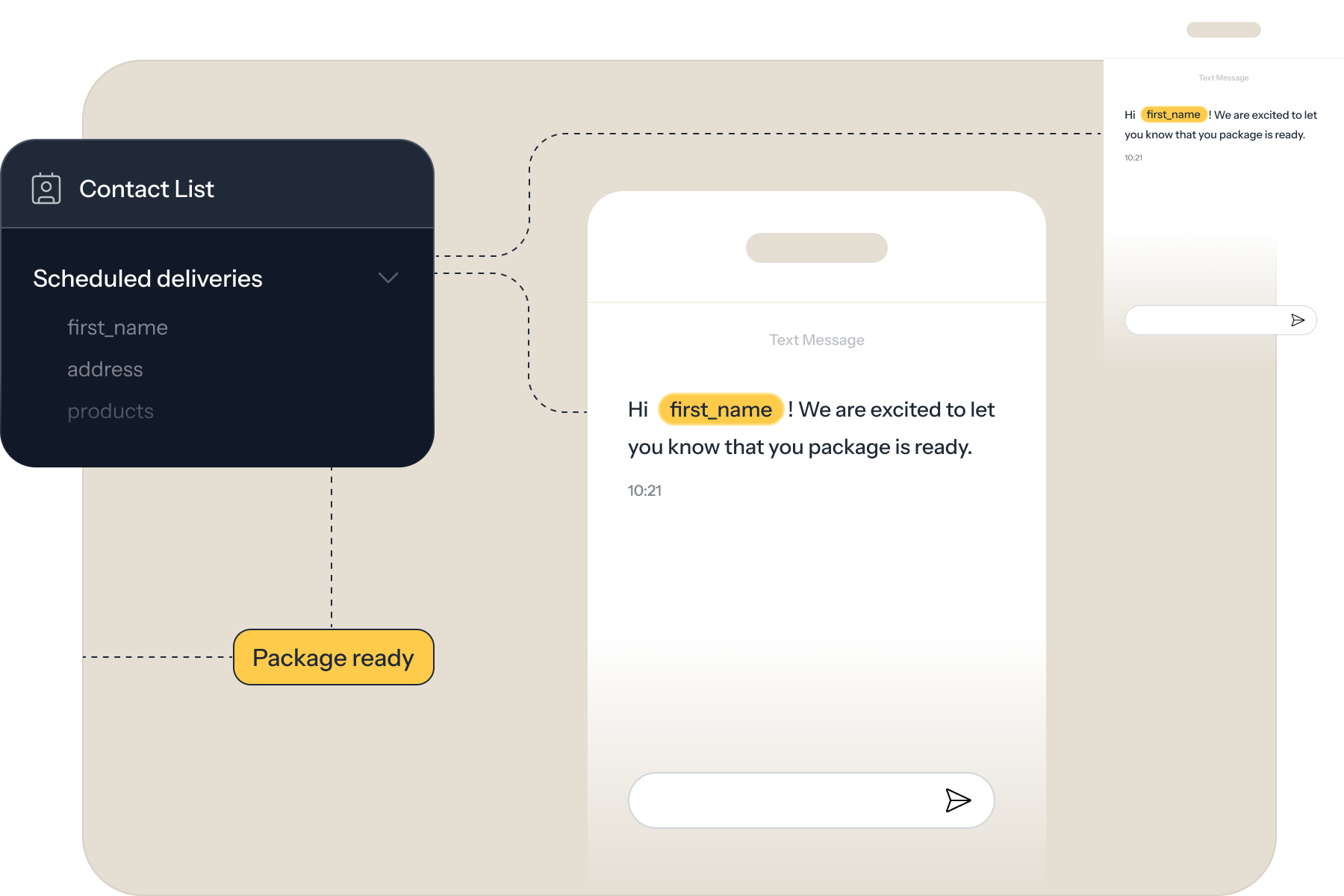 SMS feature illustration