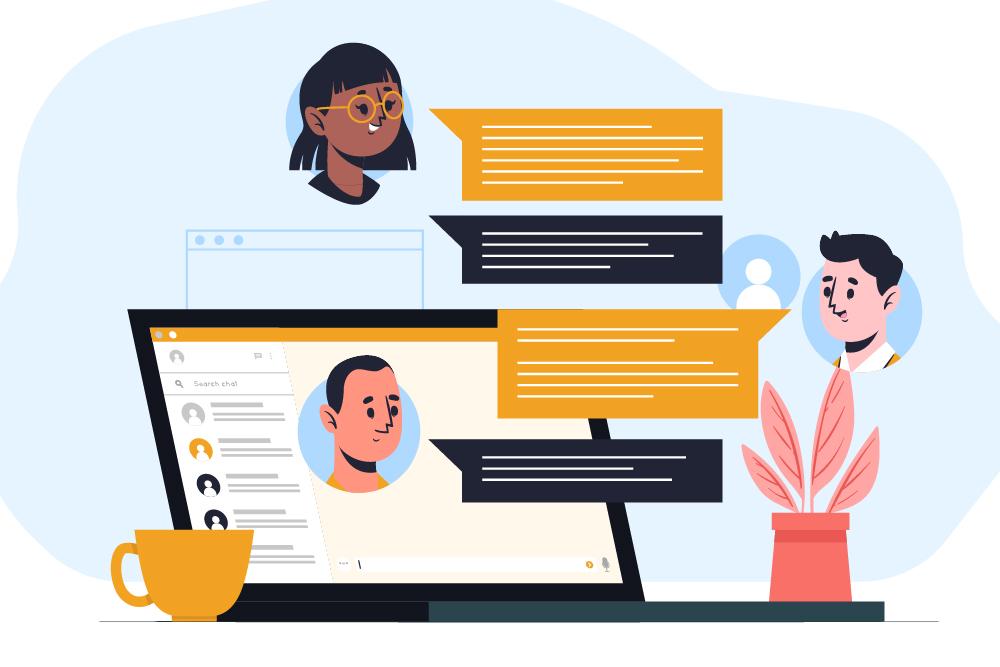 Live chat as part of the CRM system