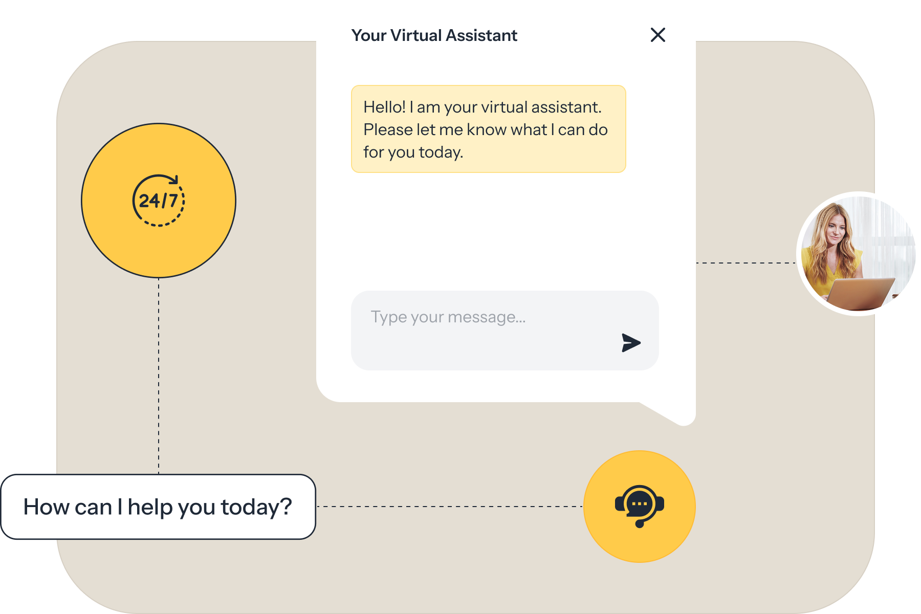 Live chat feature illustration